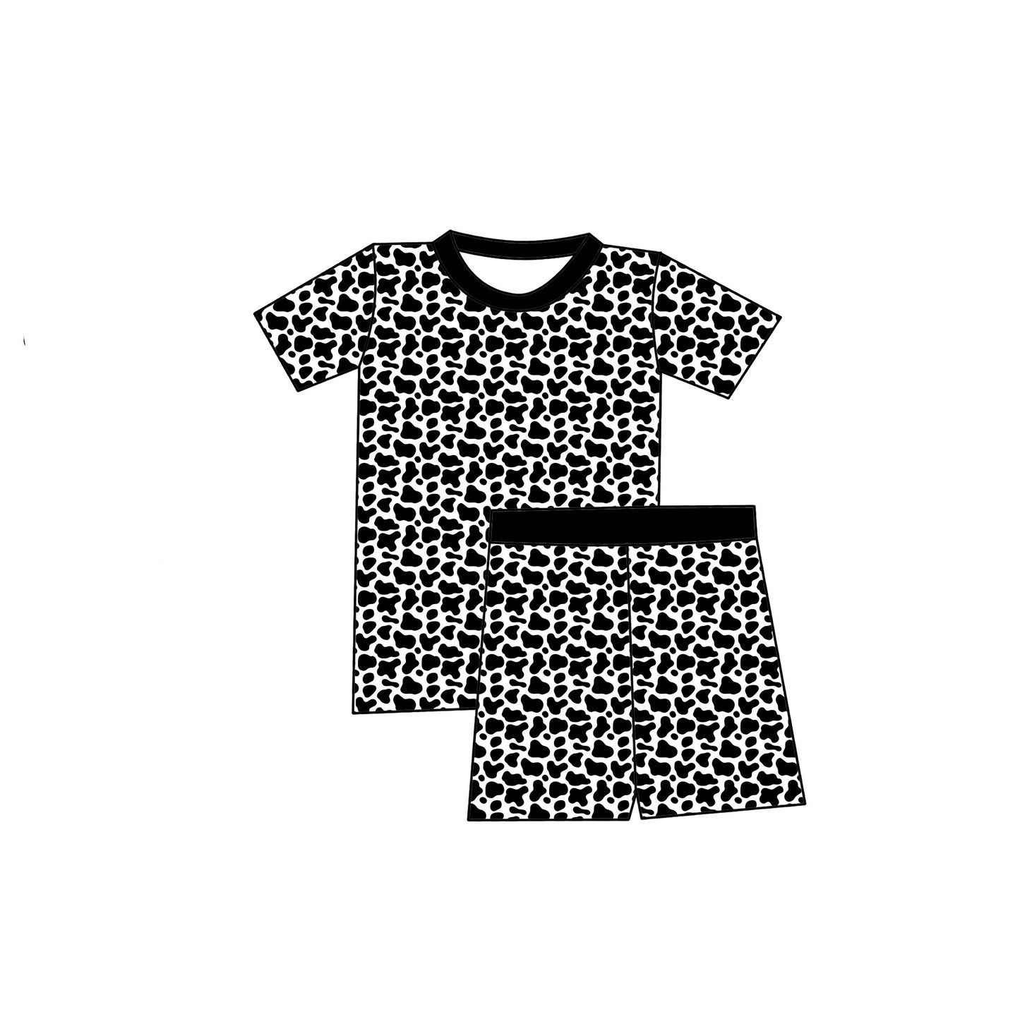 Moo Cow Pajama Shorts Set