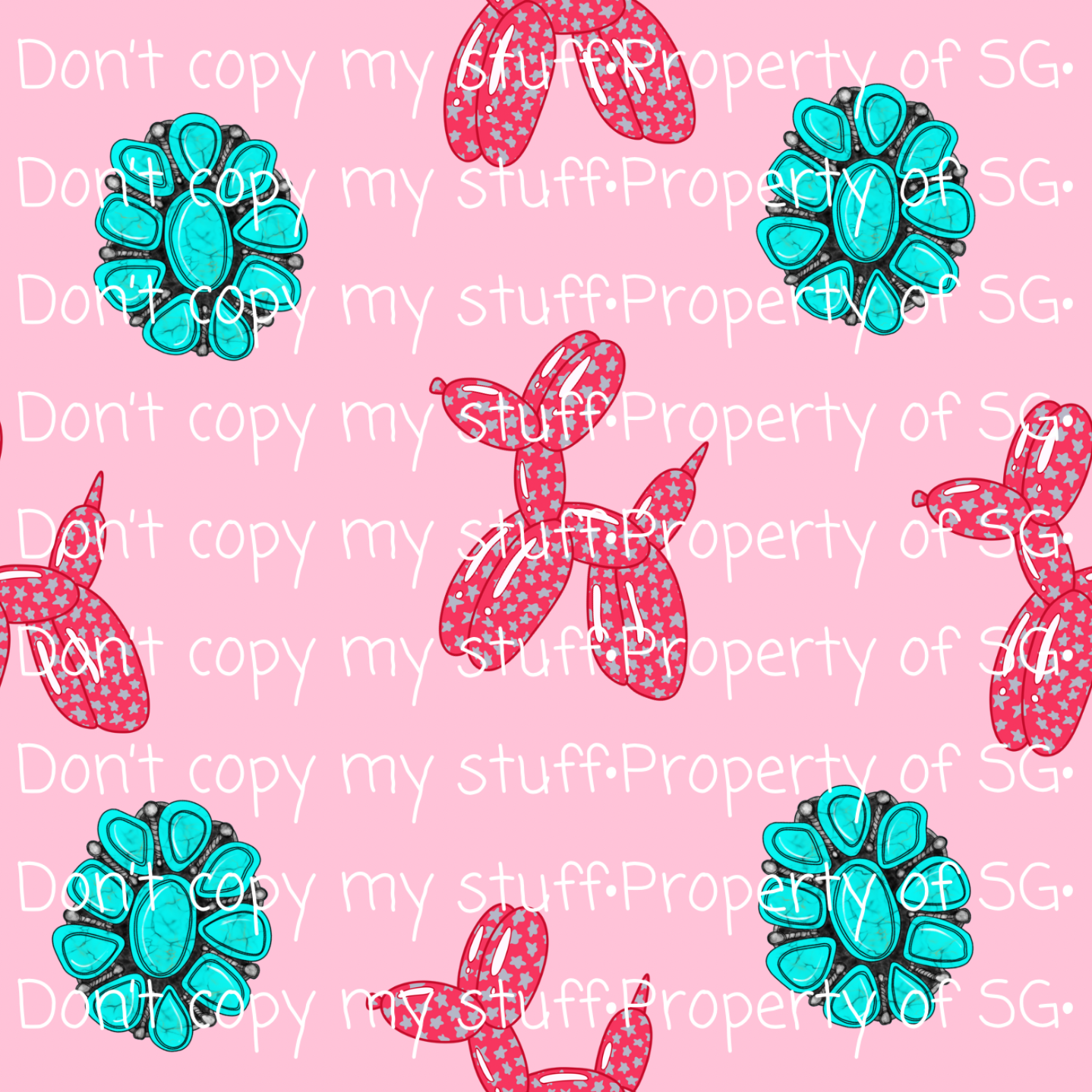 Balloons & Turquoise Seamless