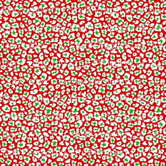 Christmas Red Leopard Seamless