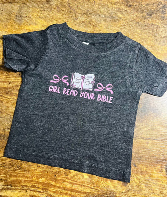 Girl Read Your Bible Kids Tee