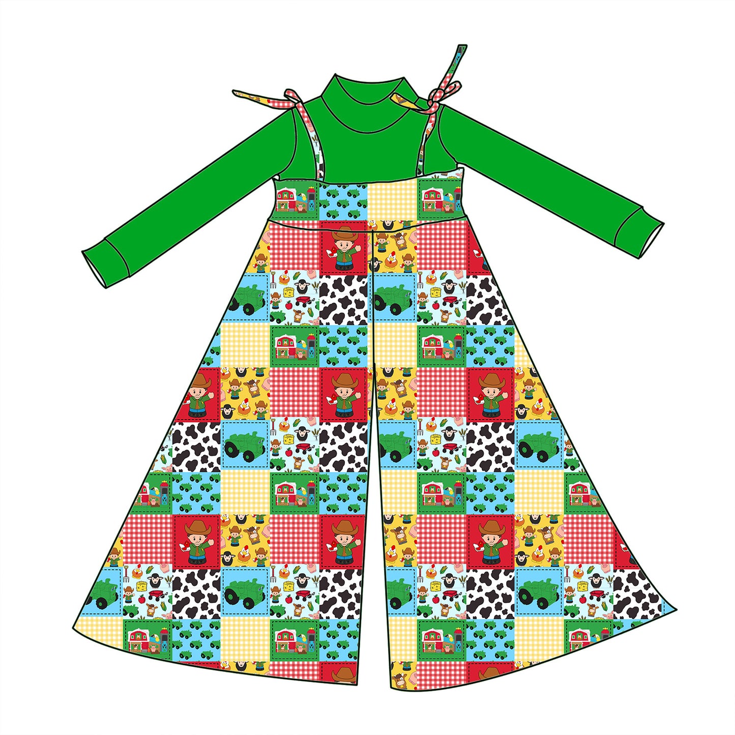 Little Farm Flare Romper & Top