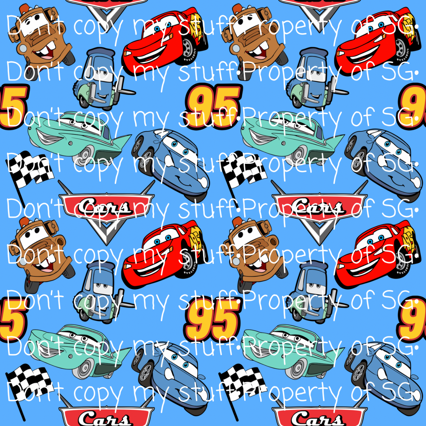 Blue Car Seamless