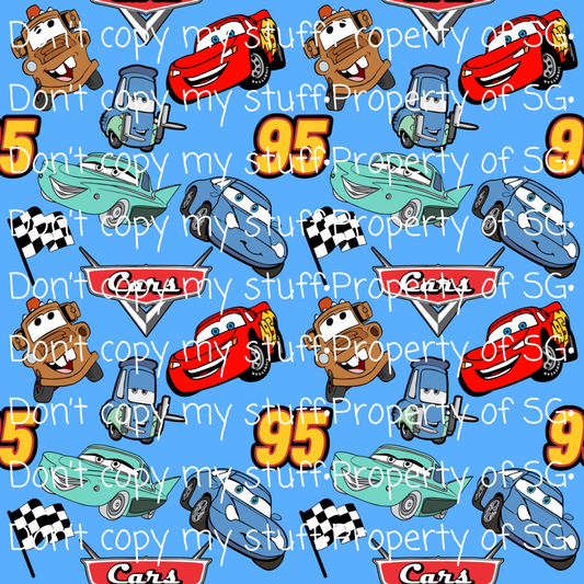 Blue Car Seamless