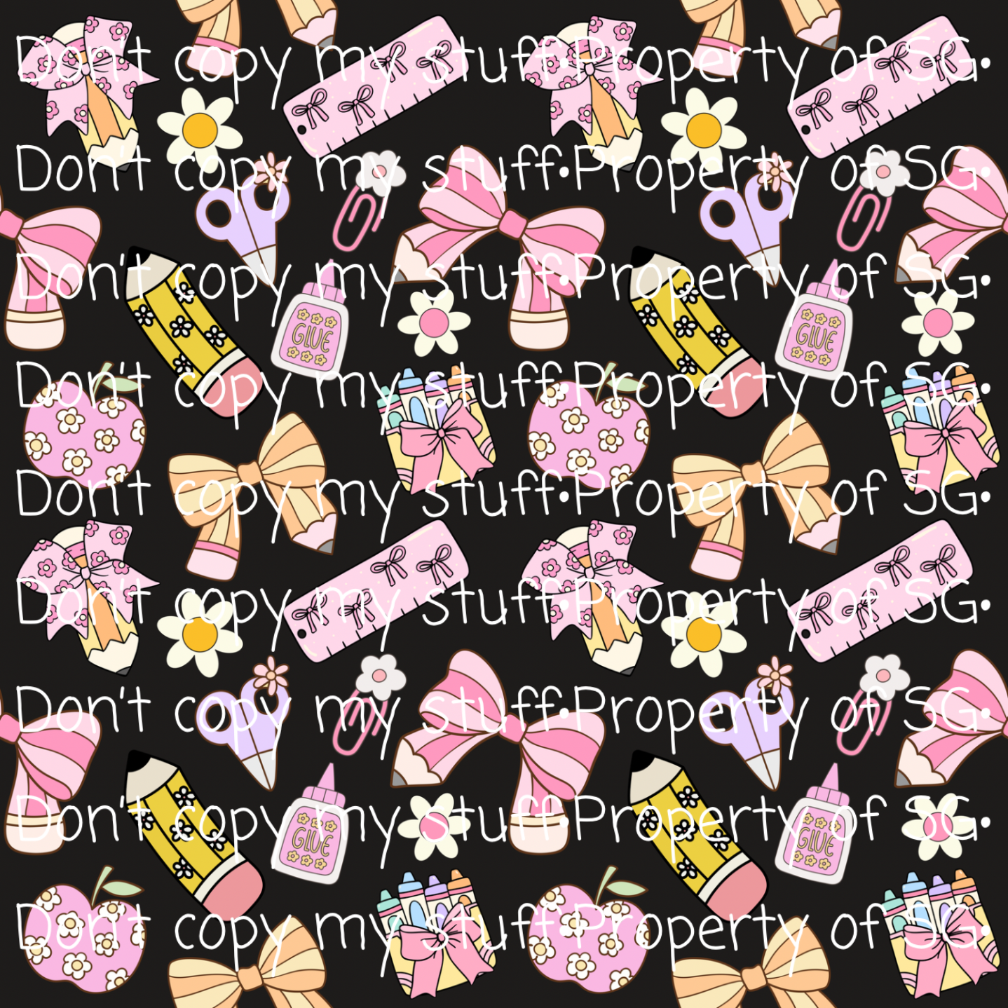 Black & Pink School Seamless