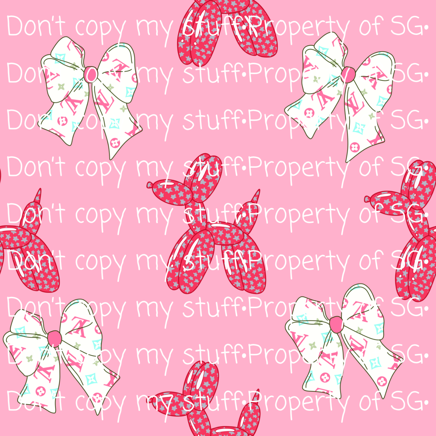 Balloons & Bows Seamless