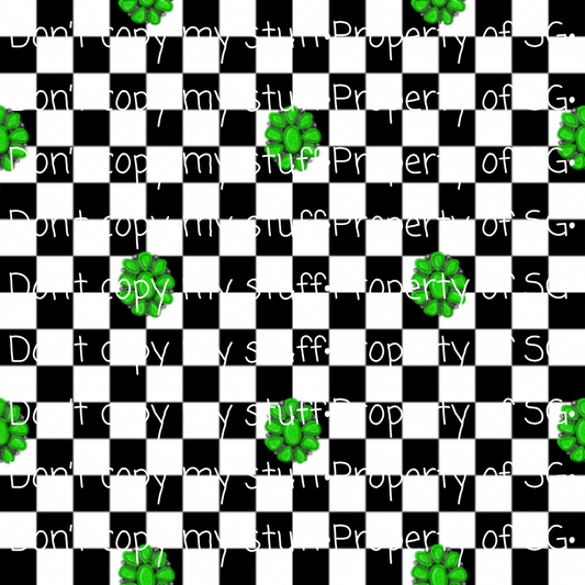 Beetlejuice Checkered Seamless