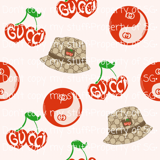Red Bucket Hats Seamless