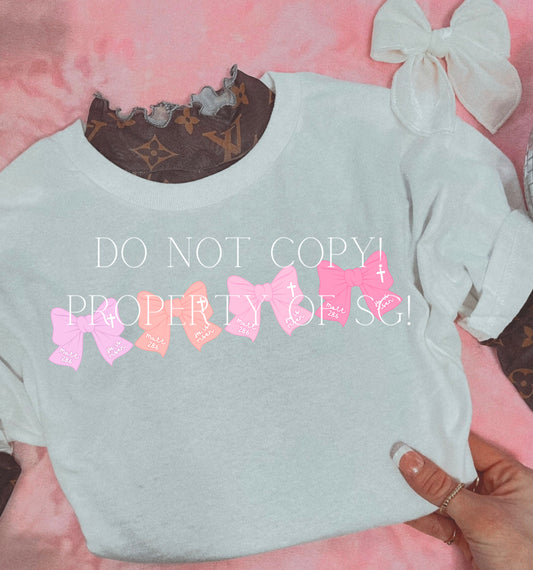 He is Risen Bows Kids Tee