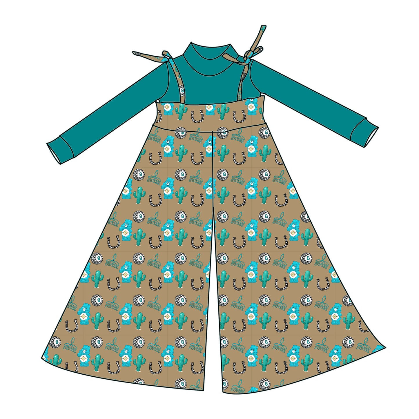 Punchy Bear Flare Romper & Top