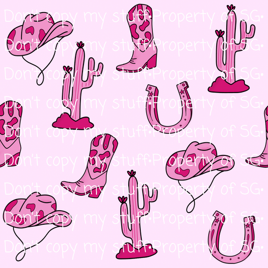 Pink Wild West Seamless