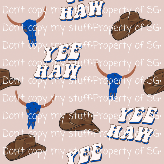 Blue Yee Haw Seamless