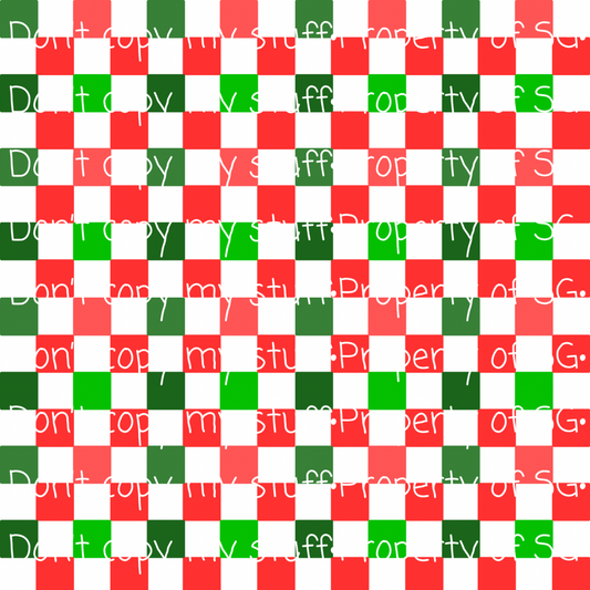 Christmas Checkered Seamless