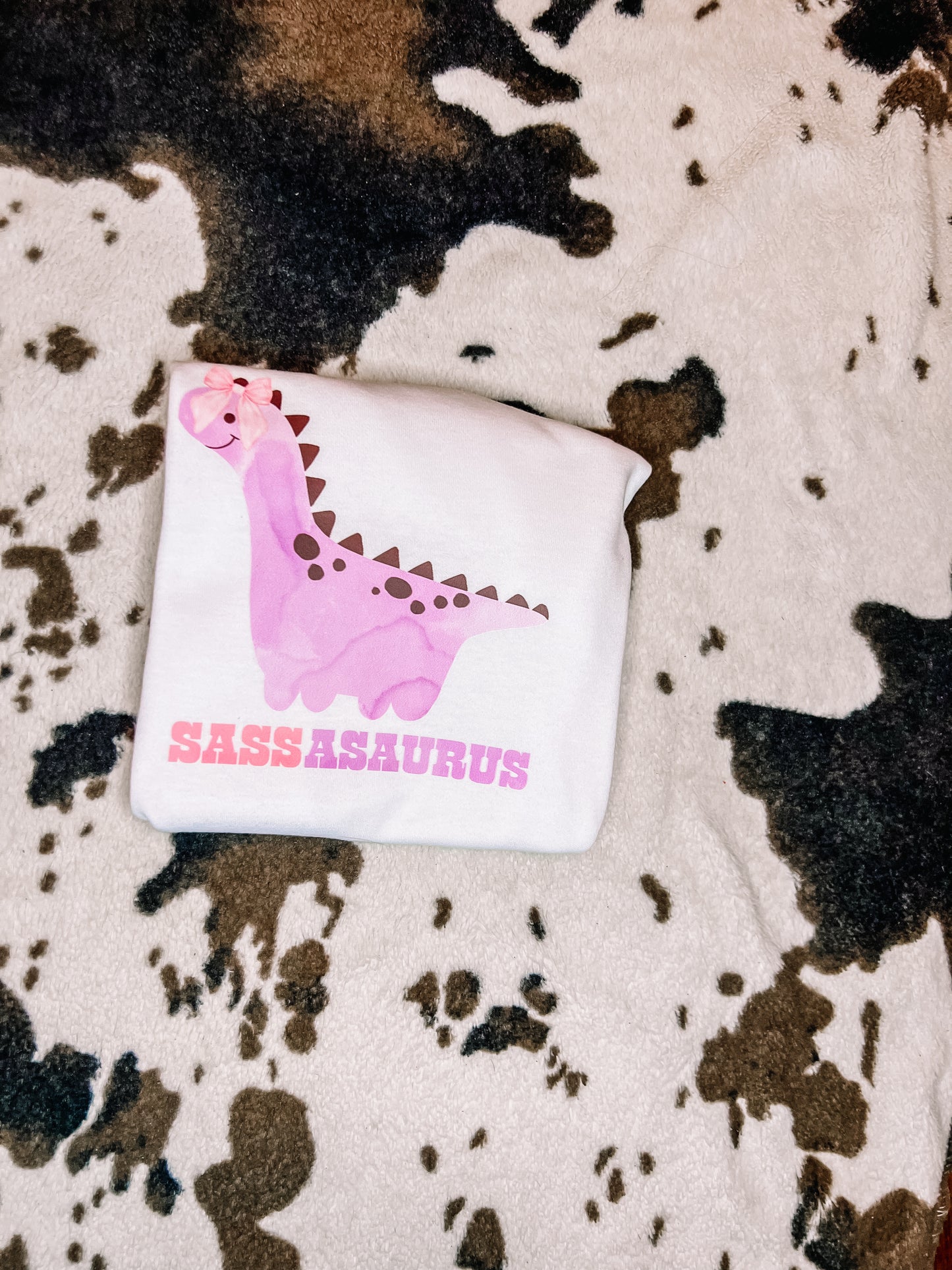 Purple Sassasaurus tee