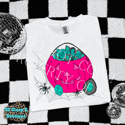 Pink Punchy Pumpkin Kids Tee