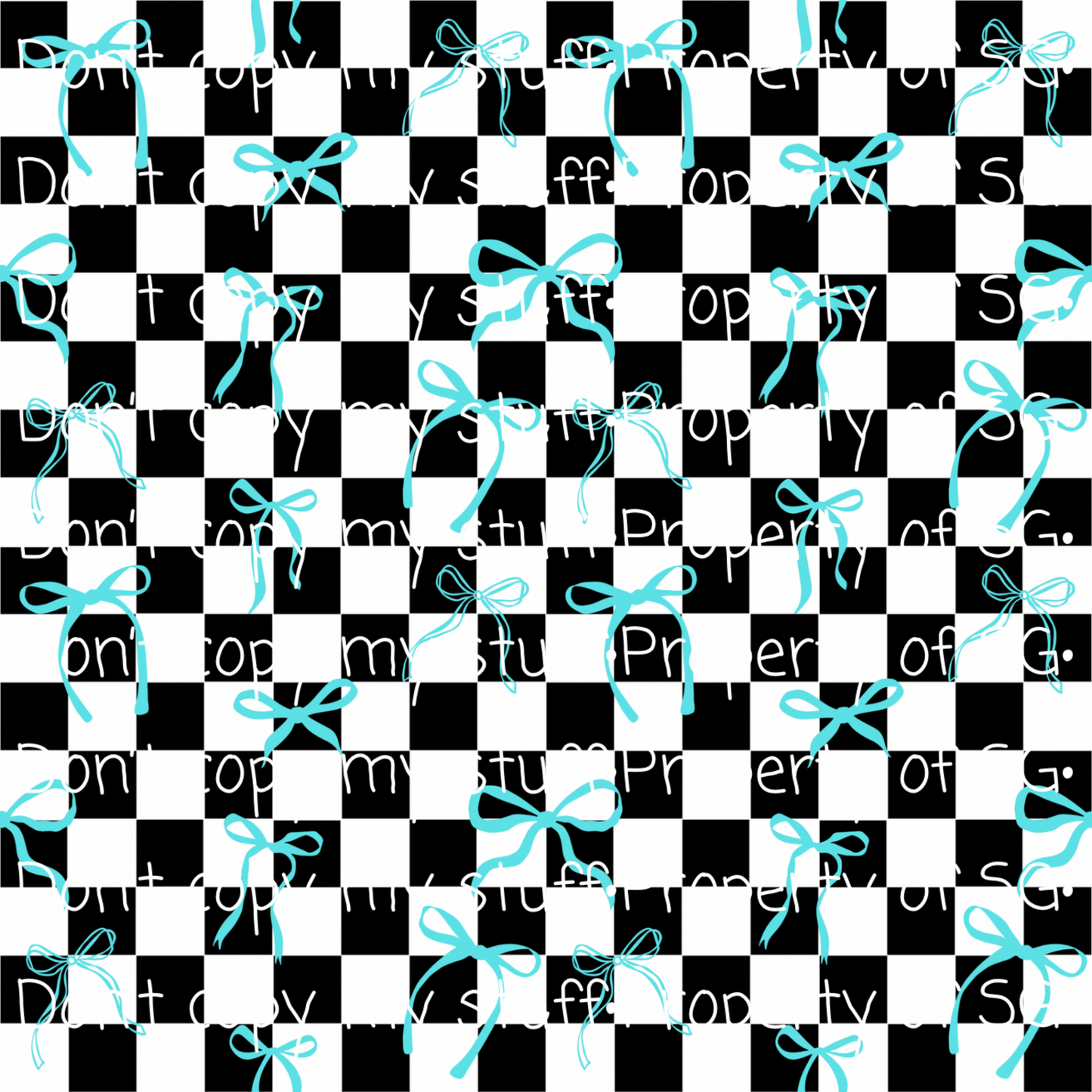 Turquoise Bows Seamless