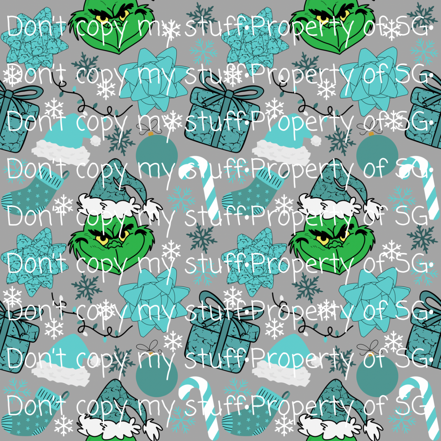 Turquoise Christmas Presents Seamless