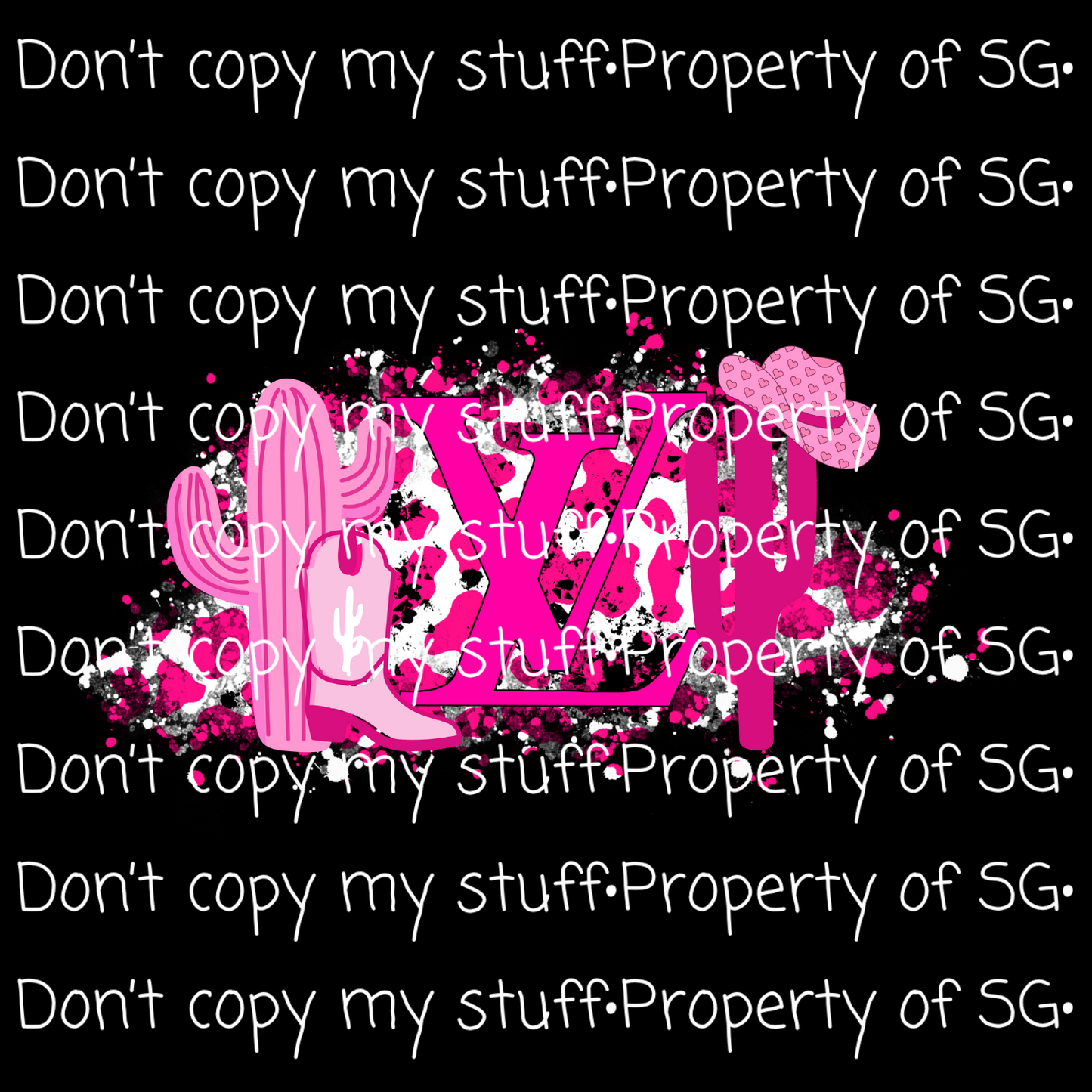 Pink Boujee Cowgirl PNG