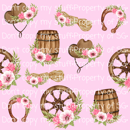 Pink Old Western Seamless