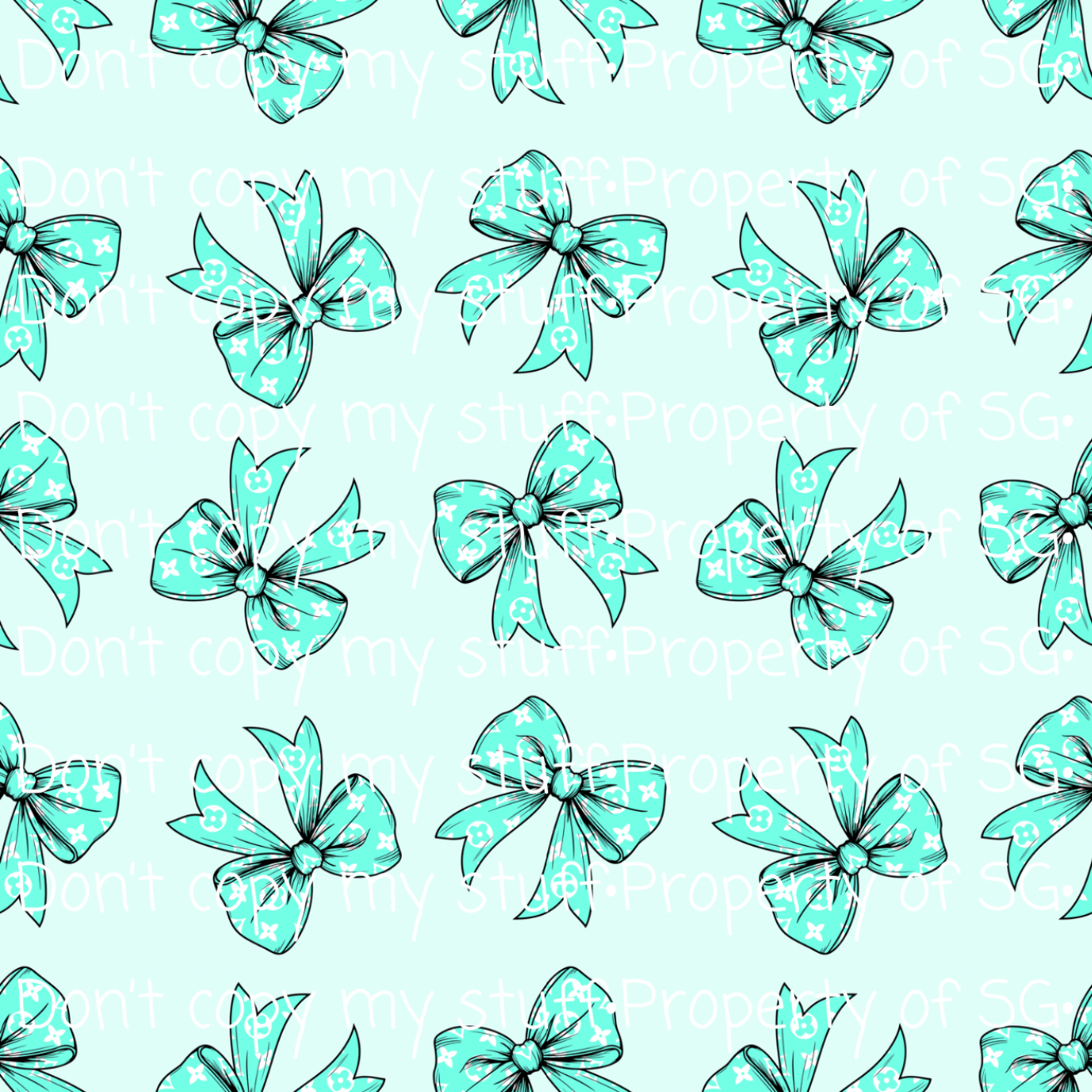 Mint Bows Seamless