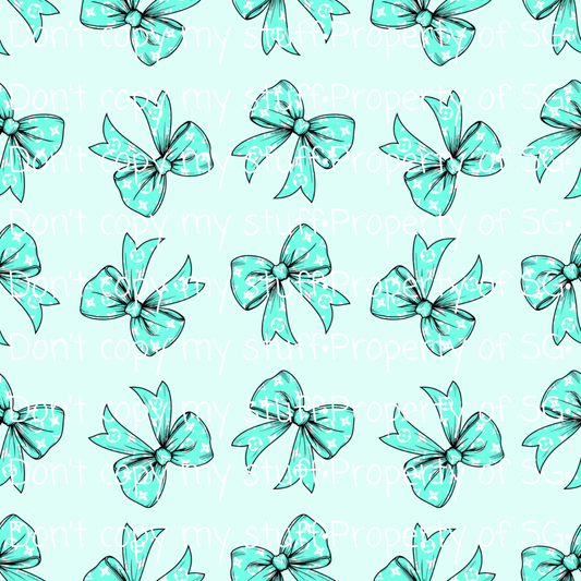 Mint Bows Seamless