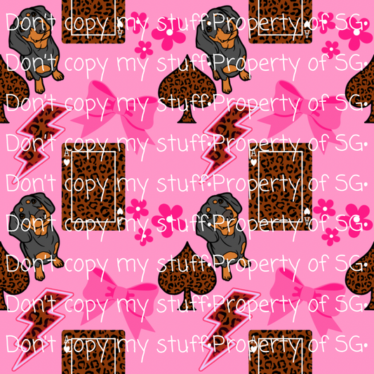 Just a Girly Dachshund Seamless