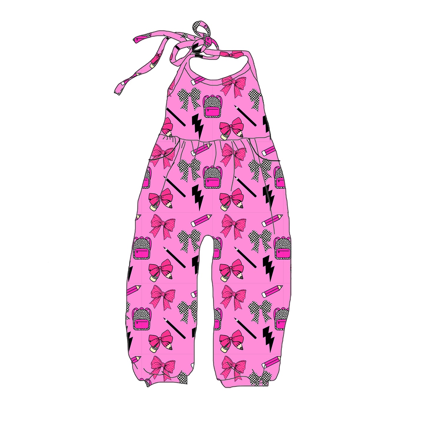 Too Pretty For School Halter Romper