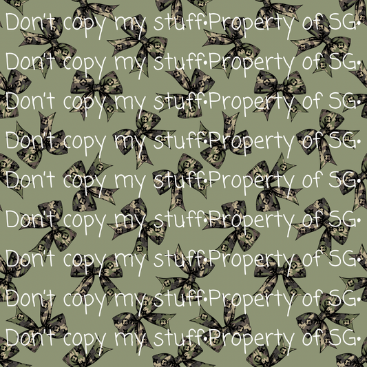 Boujee Camo Bows Seamless