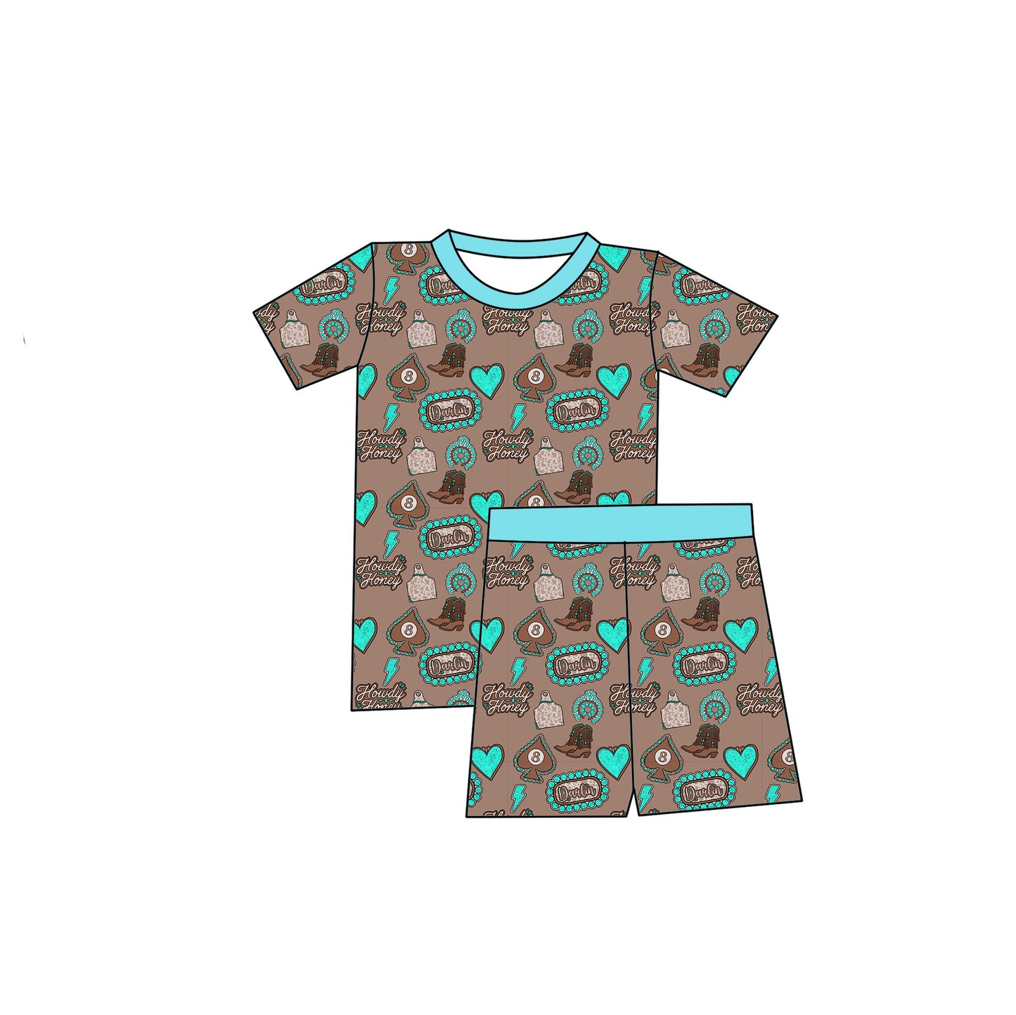 Howdy Pajama Shorts Set
