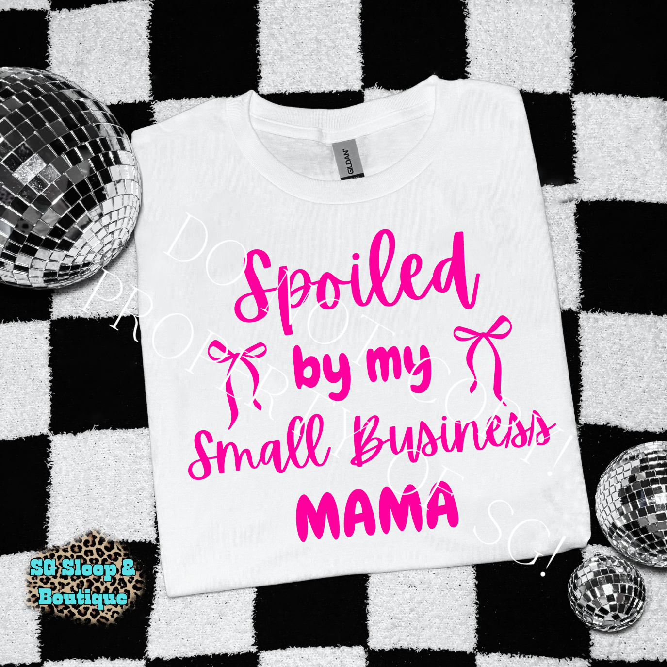 Pink Small Business Mama PNG