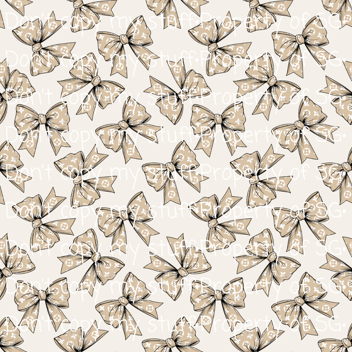 Beige Bows Seamless
