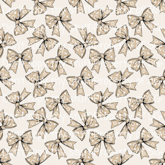 Beige Bows Seamless