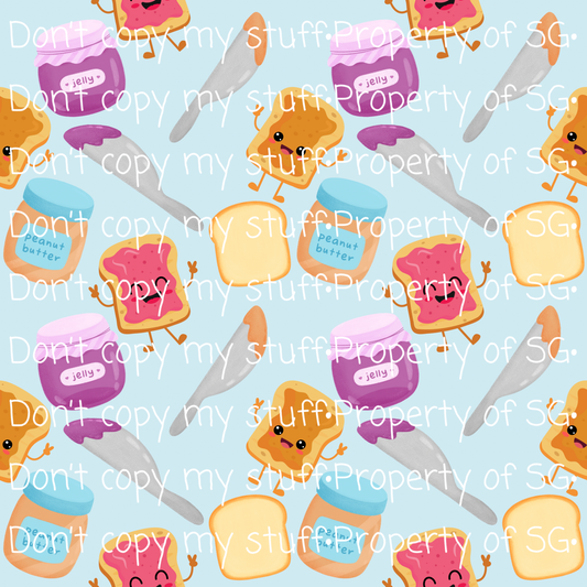 Blue PB & J Seamless
