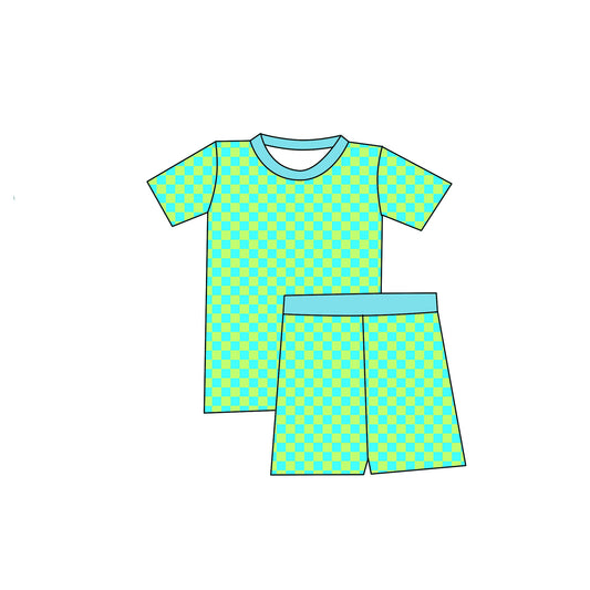 Rad Checks Pajama Shorts Set