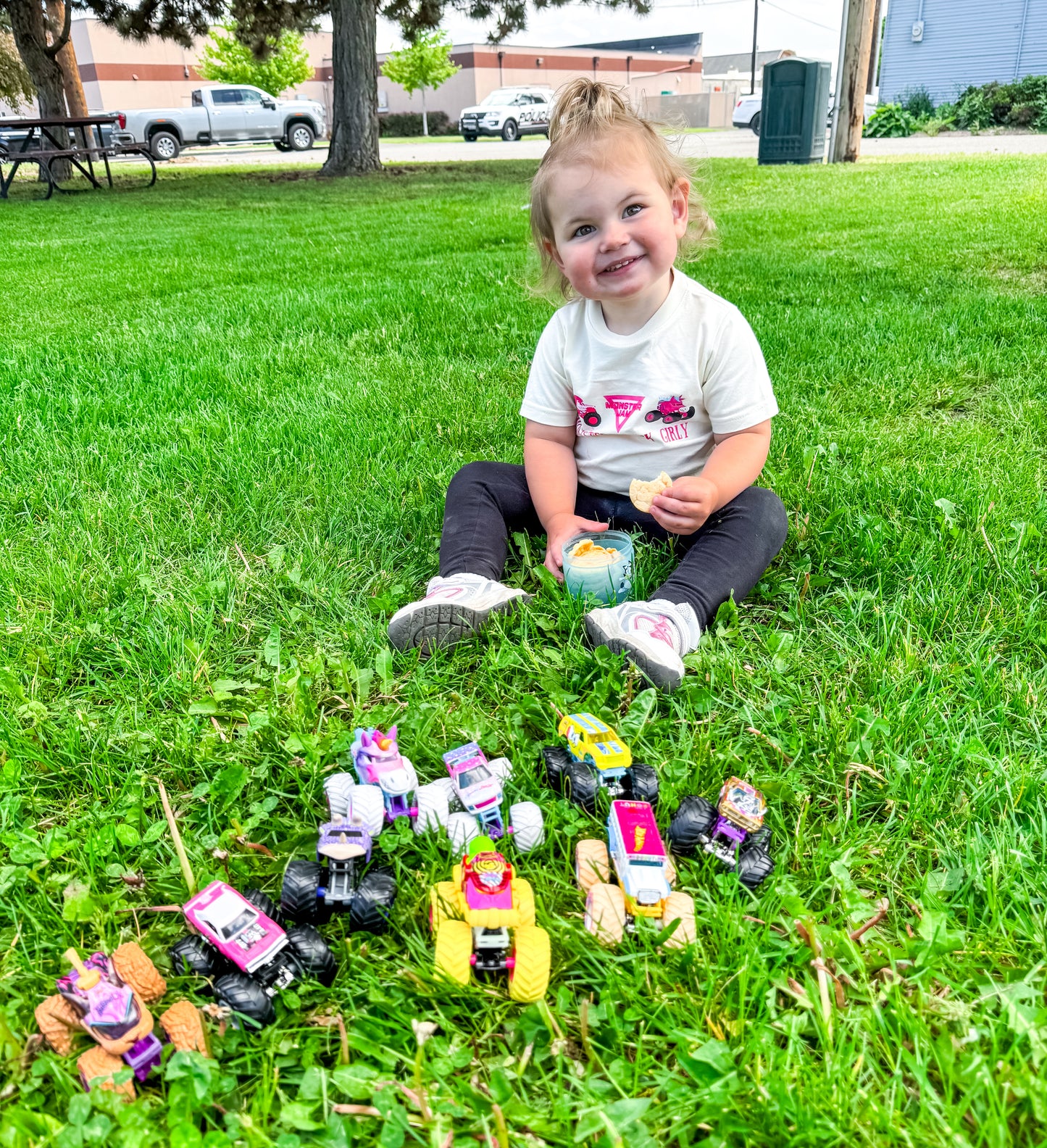 Monster Truck Girly Kids Tee