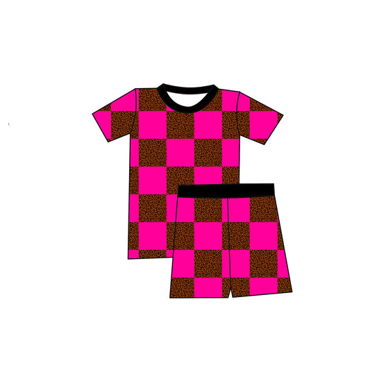Wild Checks Pajama Shorts Set