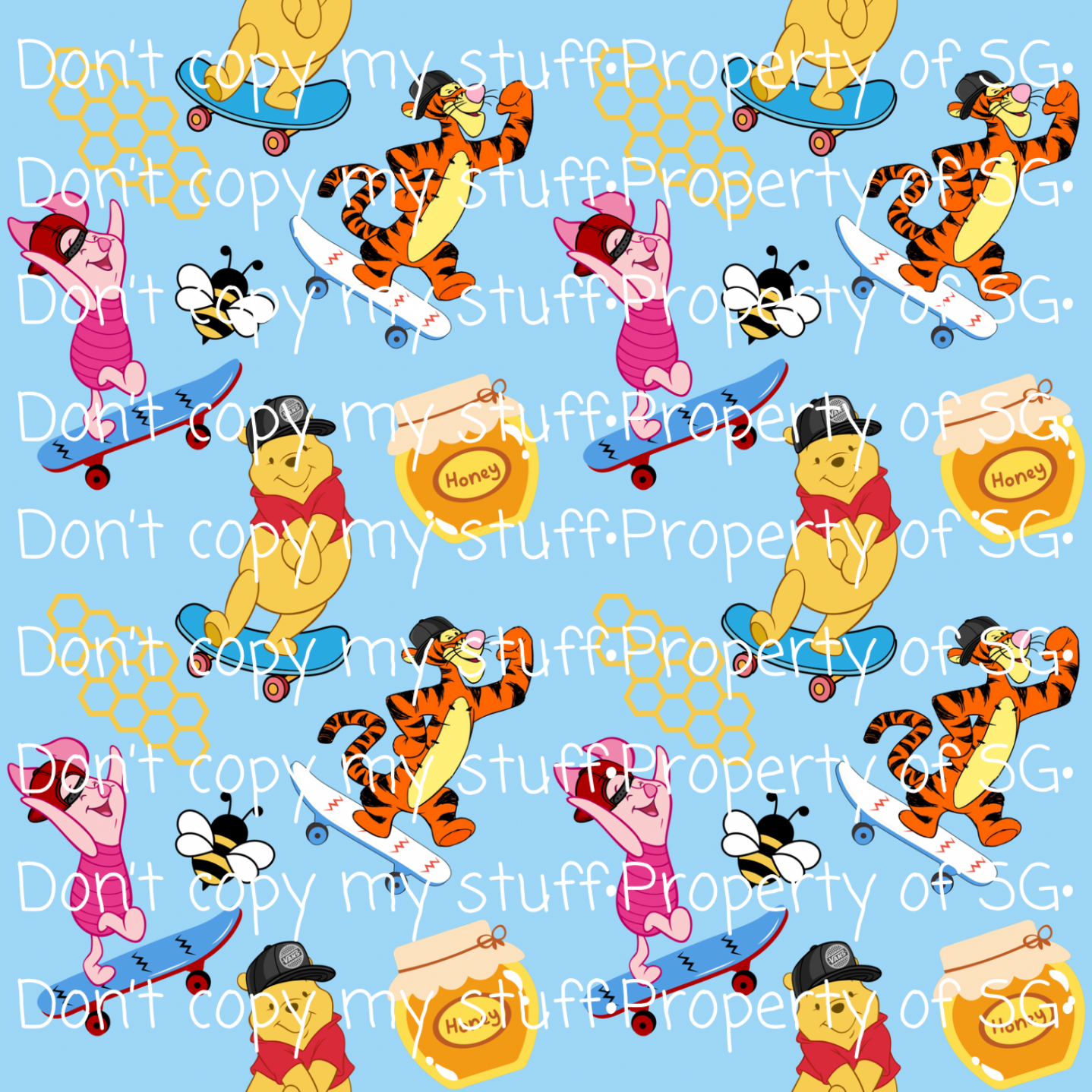 Skater Pooh Seamless
