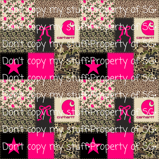 Camo Leopard Patchwork Seamless
