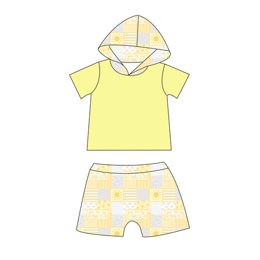 My Sunshine Hooded Shorts Set