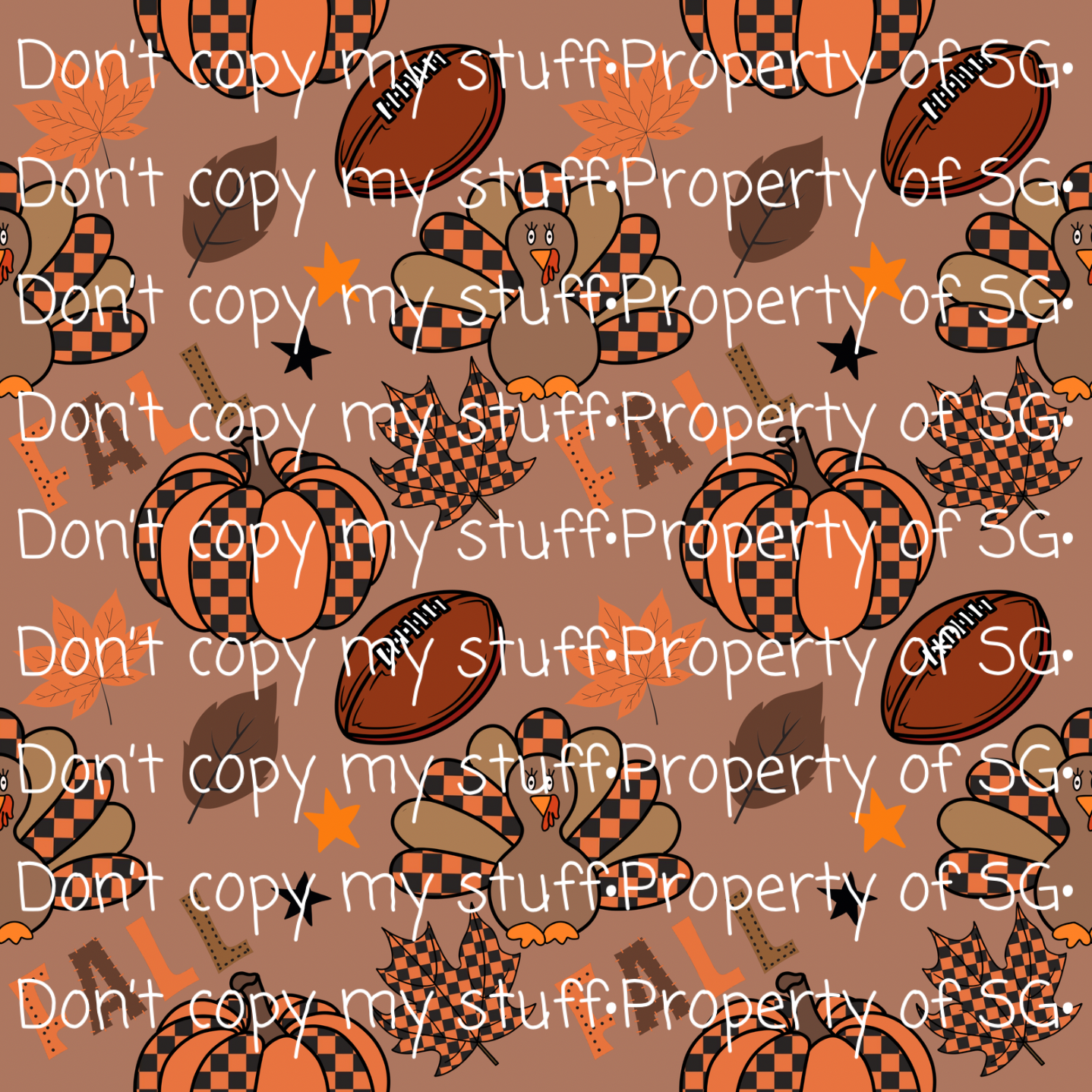 Checkered Turkey Seamless