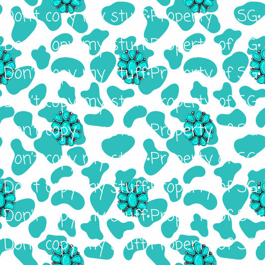 Punchy Turquoise Seamless