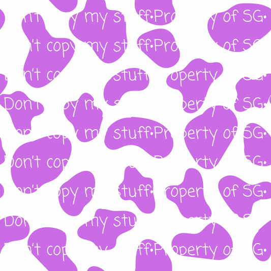 Purple & White Cow Seamless