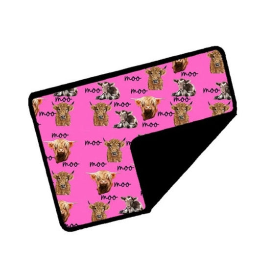 Pink Everywhere a Moo Moo Blanket