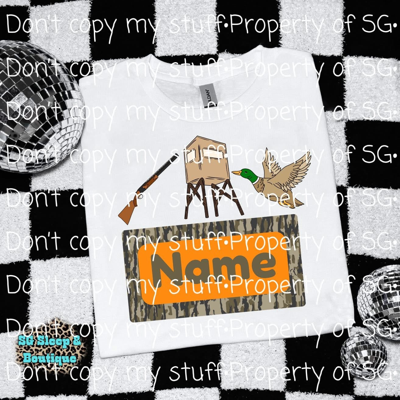 Orange Mallard Custom Name PNG