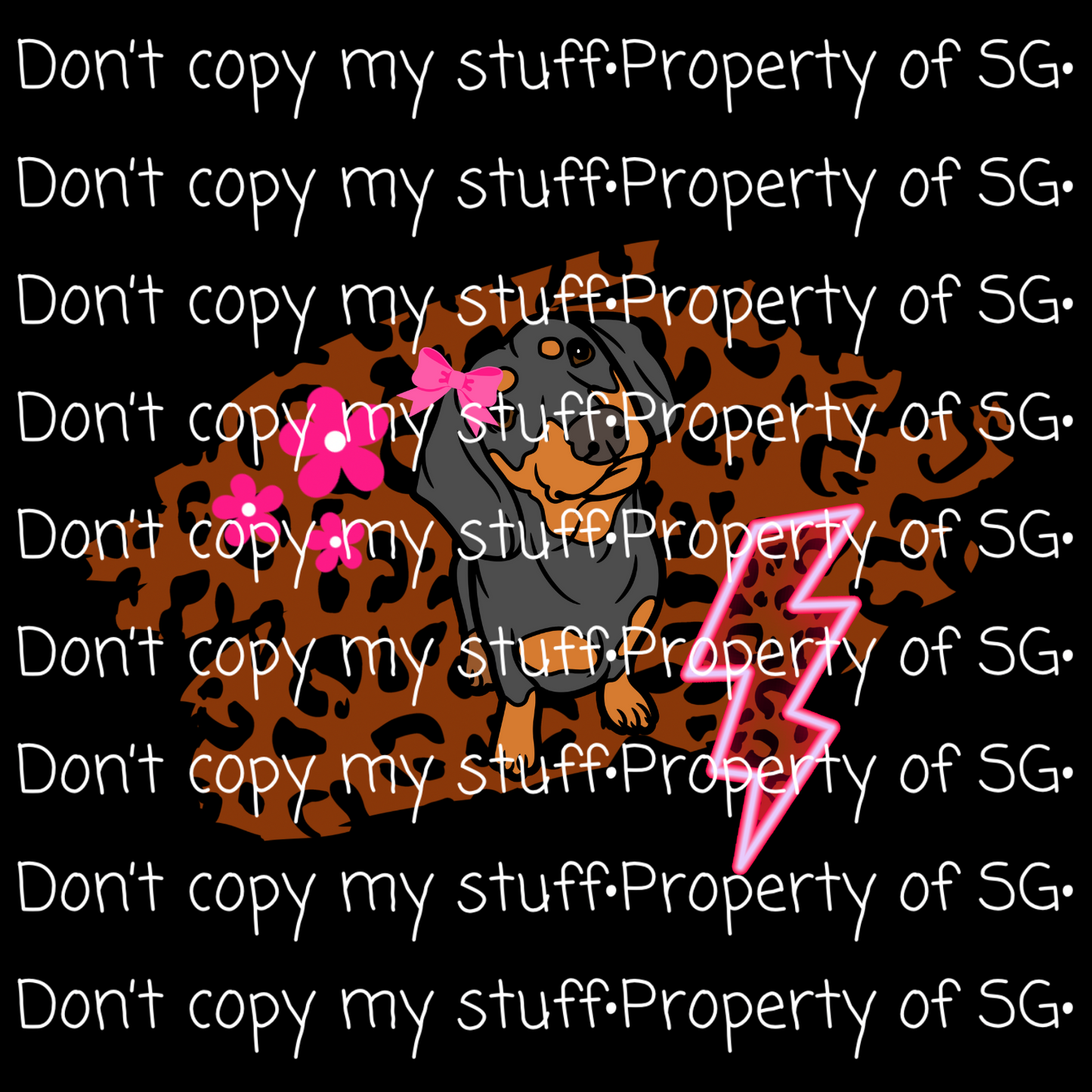Just a Girly Dachshund PNG