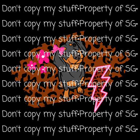 Just a Girly Dachshund PNG
