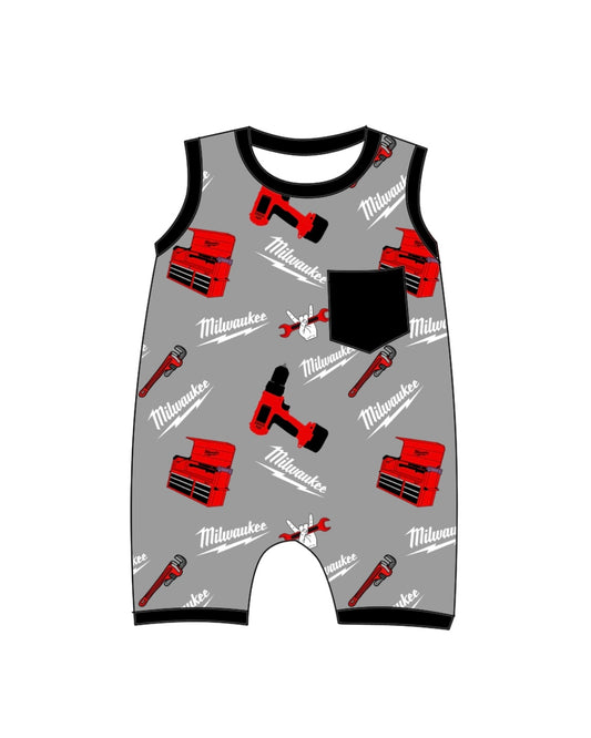 Red Tool Box Romper
