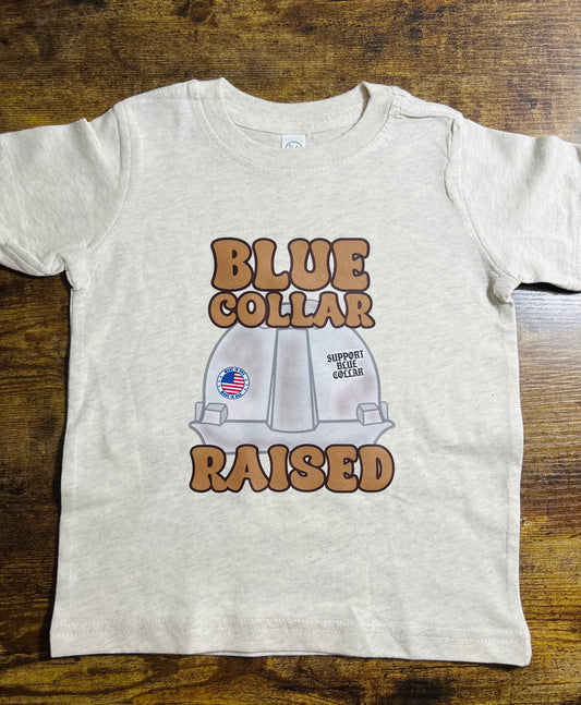 Blue Collar Raised Kids Tee