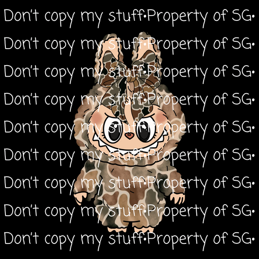 Camo Labubu PNG