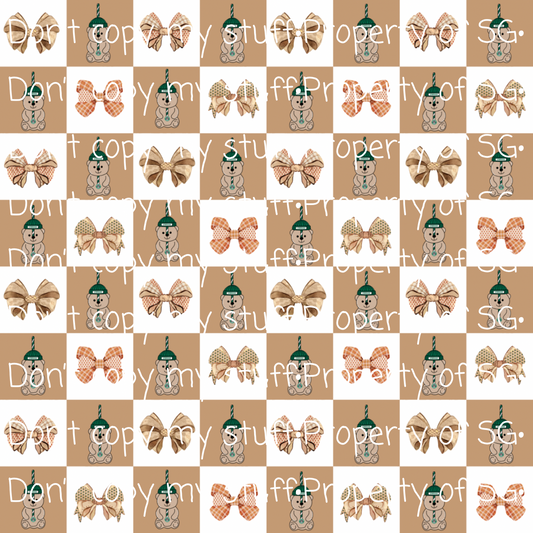 Checkered Bears Seamless