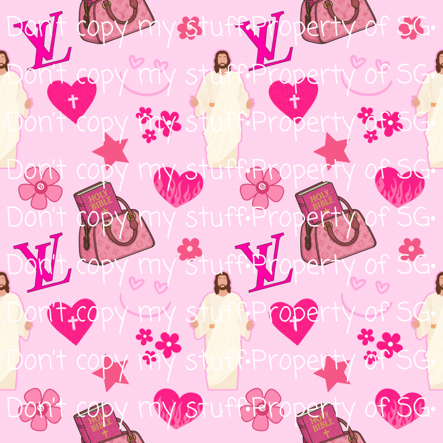 Pink Boujee Jesus Seamless